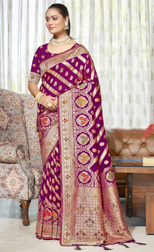 Soulful Purple Color Fancy Silk Saree
