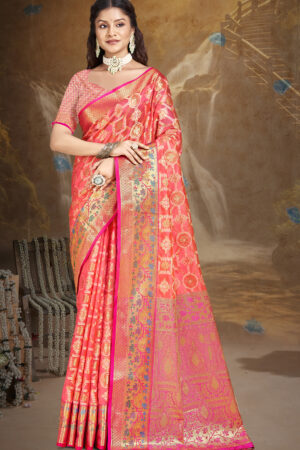Amazing Pink Color Soft Silk Saree