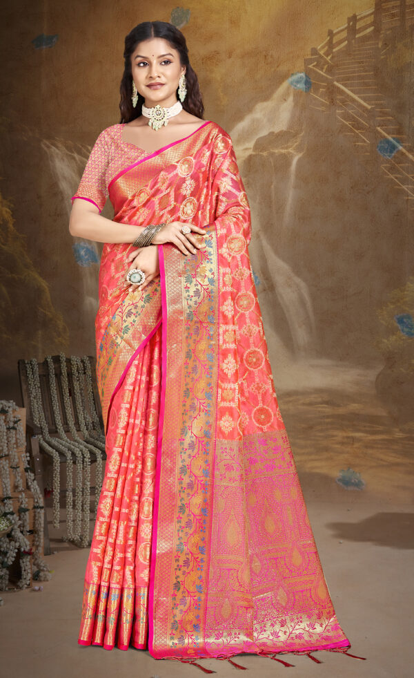 Amazing Pink Color Soft Silk Saree
