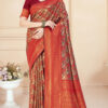 Compelling Red Color Fancy Silk Saree