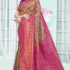 Dazzling Pink Color Fancy Silk Saree