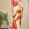 Blissful Cream Color Soft Silk Saree