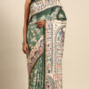 Attractive Green Color Cotton Kalamkari Print Saree