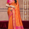 Mesmerizing Orange Color Soft Silk Saree