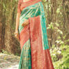 Trendy Sea Green Color Banarasi Silk Saree